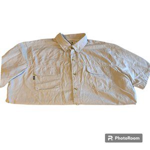 G.H. Bass & Co. Men's Stone Gray Vented Fishing Mesh Lining Shirt XXL